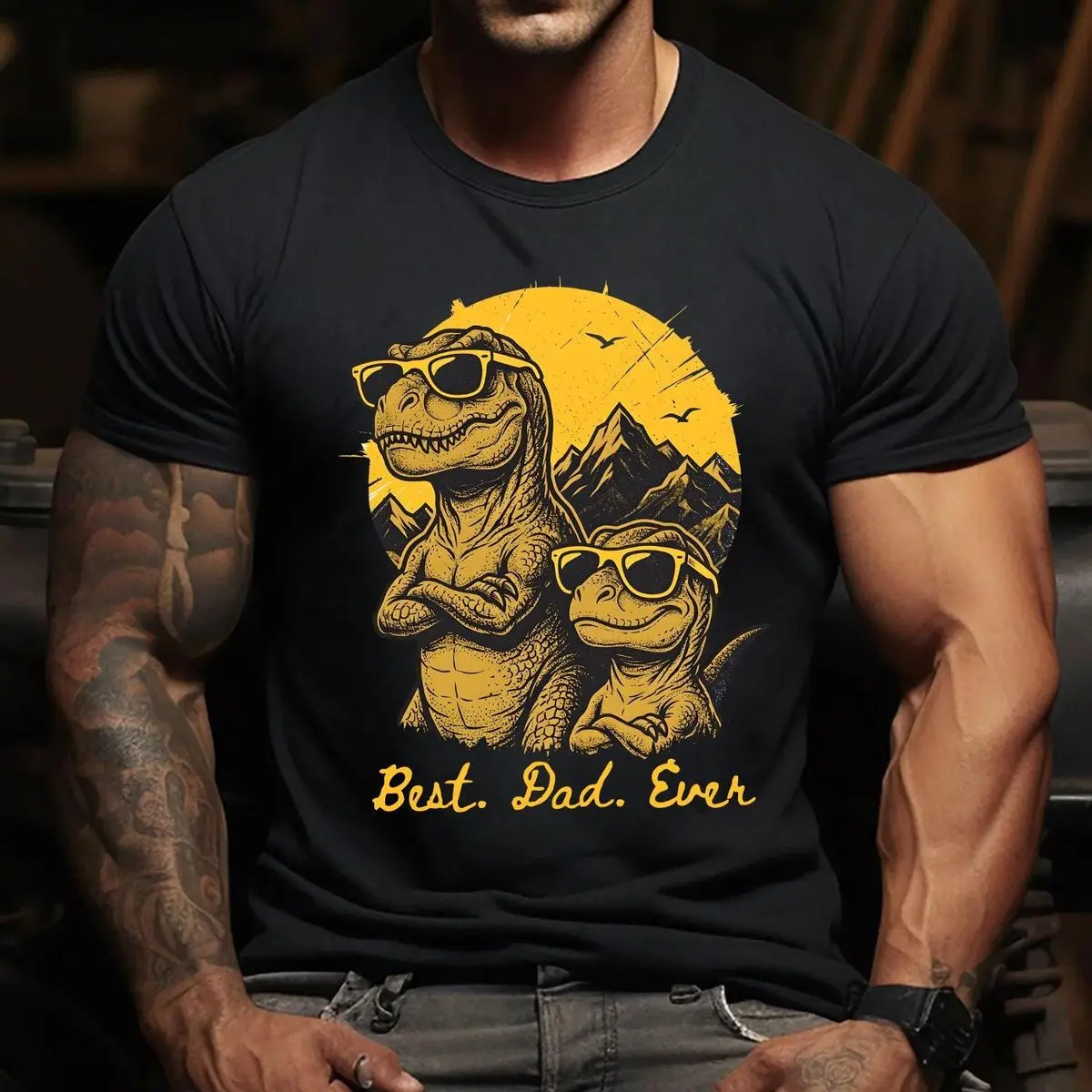 Bestt Dad Ever Dadzilla Shirt, Funny Dinosaur Dad Tee, Father’S Day Gift For Dad, Cute Daddy Dino Graphic Tee For Fathers, Unisex Short Sleeve Tee