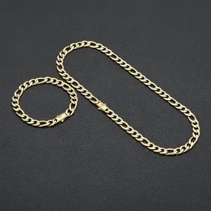 14K Vacuum-gold Plated 8mm Black S Hip Hop Jewelry Miami Cuban Link Chain Necklace and Bracelet- Fashionable Accessory Valentines Gifts for GF Men Women unisex Monaco italy Mexico & Micro Promise chains for Husband Boyfriend Valentines Birthday