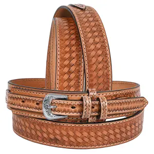 HILASON Western Genuine Leather Belt for Men Women Cowboy Cowgirl Handmade Unisex Full Grain Heavy Duty Engraved Buckle