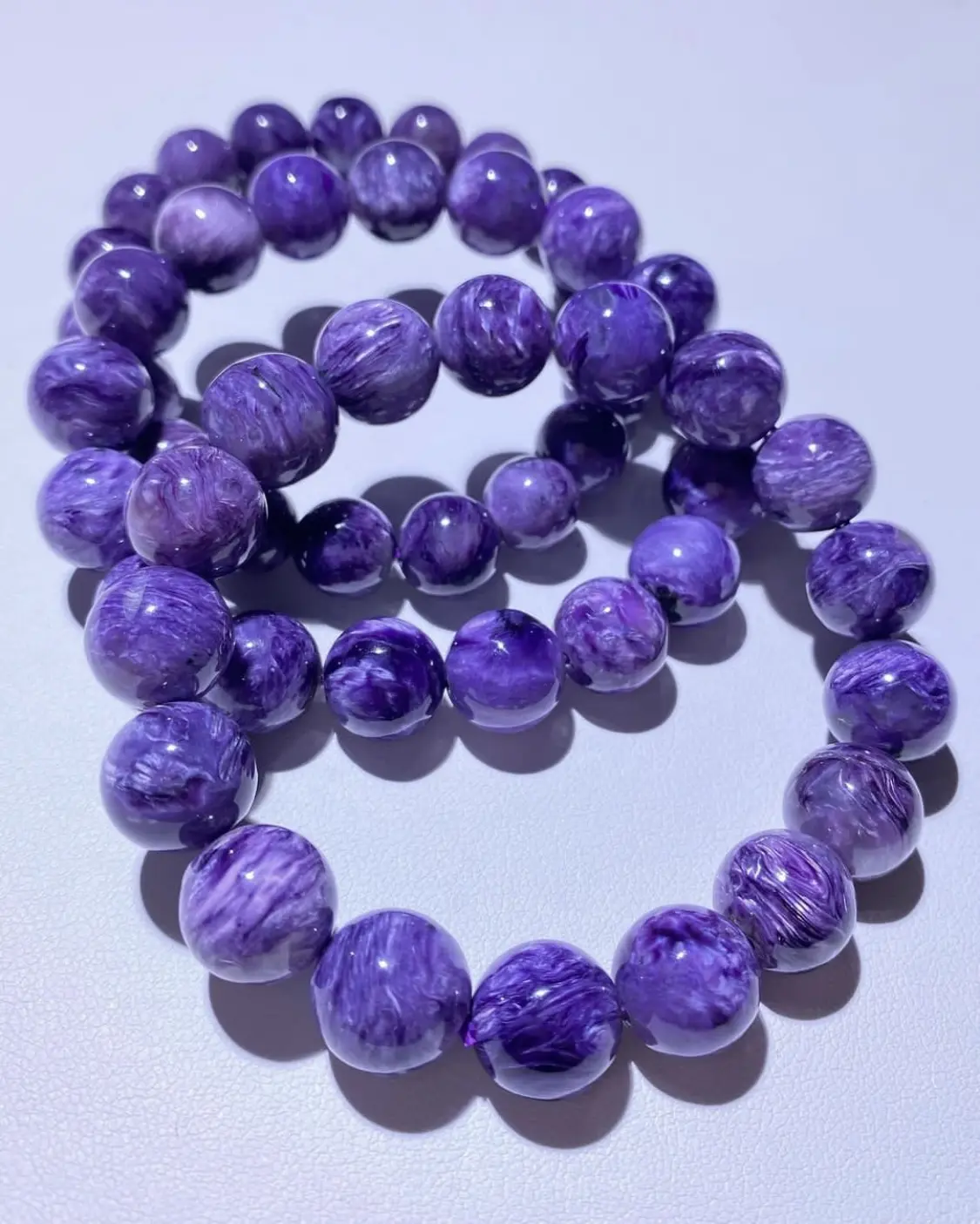 Natural charoite bracelets