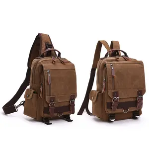 Canvas Backpack: 2-in-1 Convertible Shoulder & Backpack for Outdoor Travel & Daily Commute