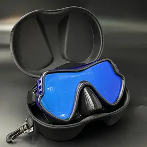 Colorful Silicone Anti-Fog Diving Mask Set with Zipper Case, Floating Dive Gear, Sports Equipment Type, No Ca Prop 65 Warning