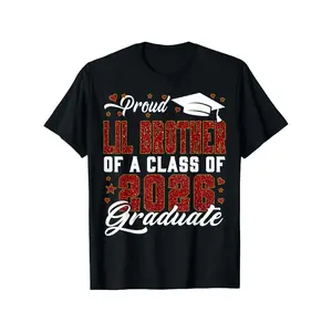 Class Of 2026 Proud Sibling T Shirt Unisex Loose Fit Graduation Party Outfit Geschenk