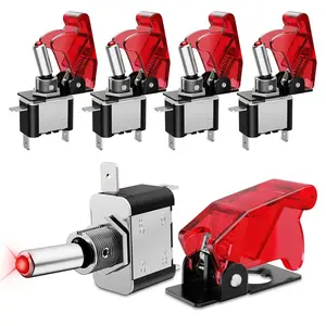 Nilight 5 Pcs 3-Pin SPST ON-Off Toggle Switches, 12VDC 20A 25°C~80°C for Automotive & Motorcycle Electrical Appliances, Switch
