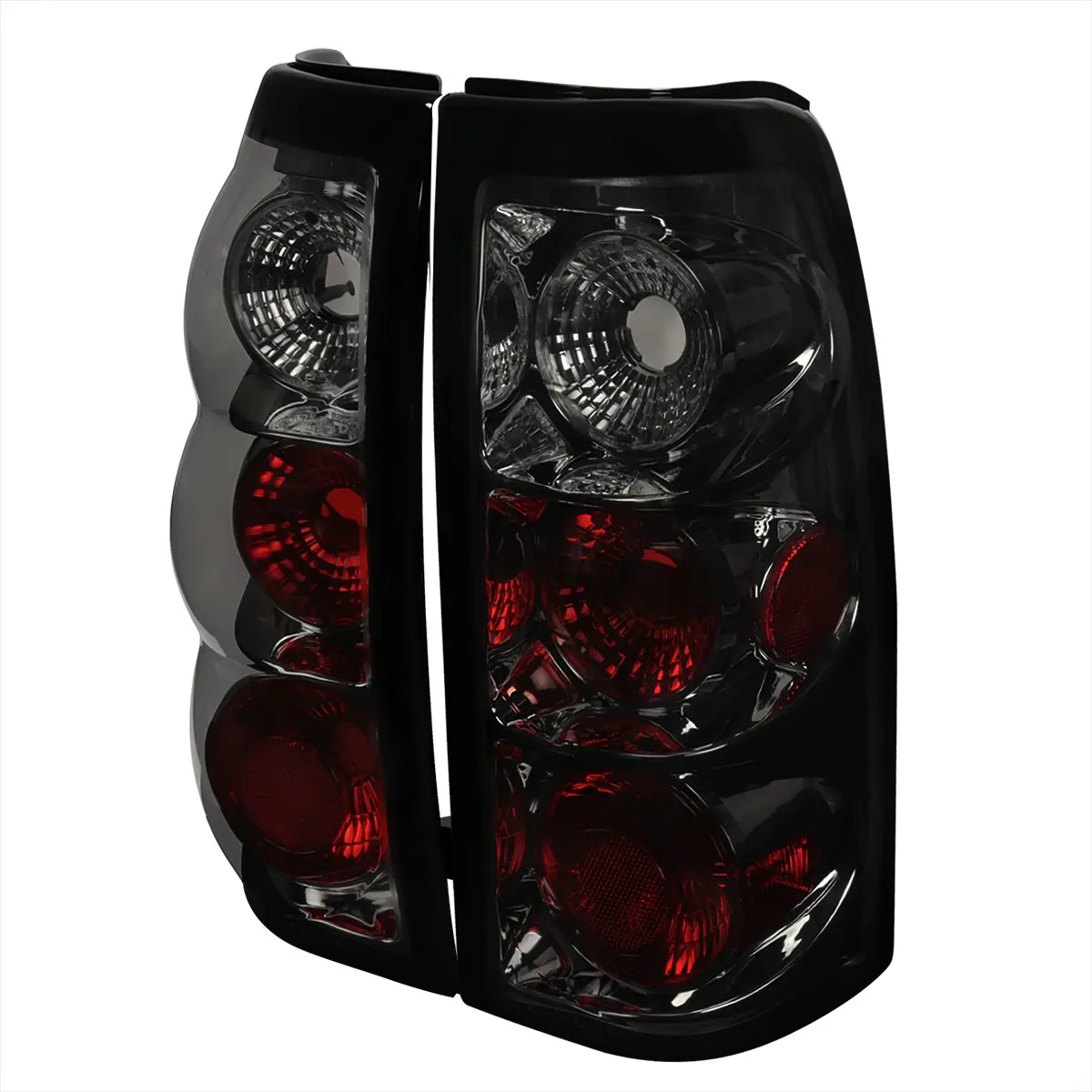 2003-2006 Chevrolet Silverado Tail Lights (Chrome Housing/Smoked Lens) 2003-2006 Chevrolet Silverado Tail Lights (Chrome Housing/Smoked Lens)