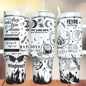 ACOTAR 40oz Engraved Tumbler, Tumbler 40oz, Stain Steel Tumbler, Gift for mom, Gift for him, for her
