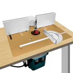 X8 Aluminum Milling Machine Worktable, Woodworking Trimming Machine, Transparent Cover, 45 Degree Slide Rail, DIY Worktable