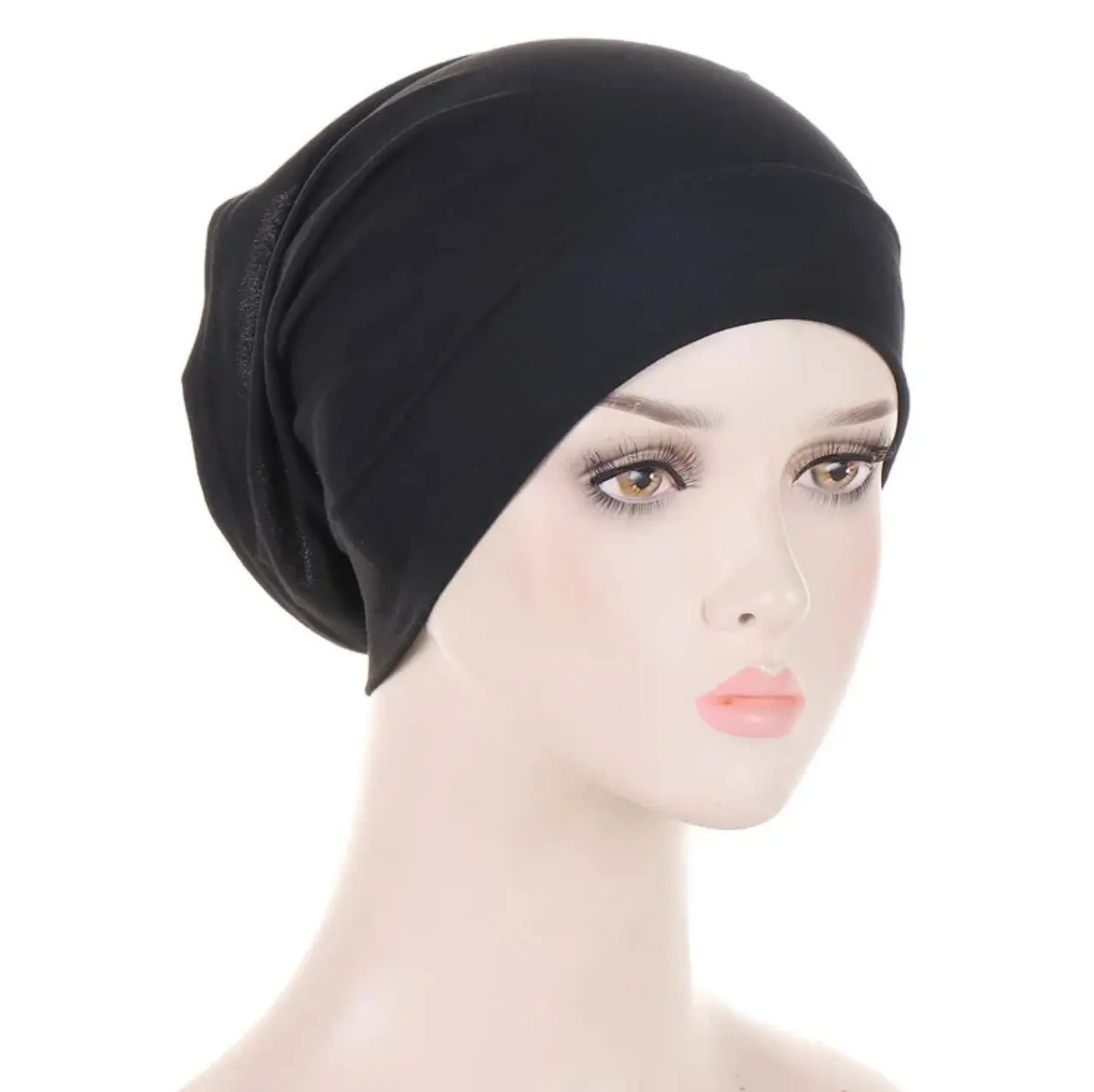 Ayesha’s Collection Cotton Jersey Hijab Undercap - Black, Comfortable Fit, Breathable & Lightweight, Versatile Accessory for Women, Ideal for Casual Wear