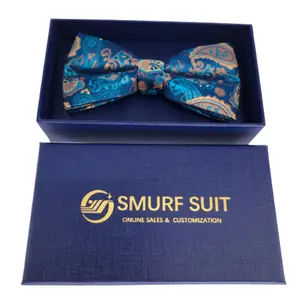 Bow ties are elegant and stylish men's accessories. Butterfly shape, made of silk, can be matched with various suits and shirts. SMURF bow ties have a sense of personality, artistry, and ceremony, and  show the wearer's unique taste and style.