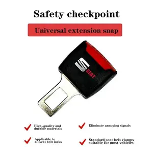 Car Seat Belt Buckle Clip Extender Safety Bel For Seat Leon FR Altea Ibiza Toledo Cordoba Alhambra Arona Ateca Exeo