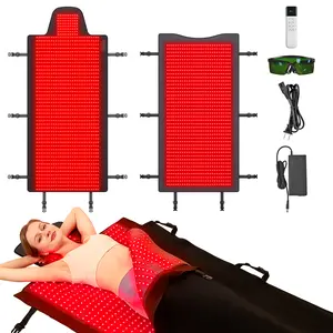 Full Body Red Light Therapy Mat, 73"x 35" Red and Infrared Light Therapy Blanket with 660nm & 850nm Dual Wavelengths, 2570 LEDs Infrared Light Therapy for Full Body Pain Relief, Improved Sleep,Relieve pain in the lower back, back, legs, or arm joints