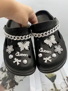 14pcs Silver Color Rhinestone Butterfly Charms, DIY Jewelry Making Supplies, Perfect for Earrings, Bracelets, Necklaces, Party Favors, Stylish Playful Charm