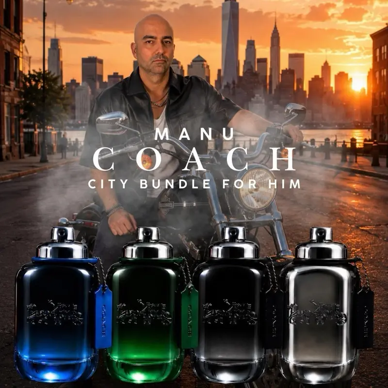 Coach Mega Bundle Fragrance Spray (Green, Platinum, Signature, Blue) - 3.3 FL. OZ