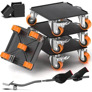 2000 lb Capacity - Furniture Movers with Wheels and Moving Dolly, Includes Furniture Lifter Jacks Tool Set, Gliders,, 5 Rollers Casters Cart.Move Furniture, Piano, Equipment