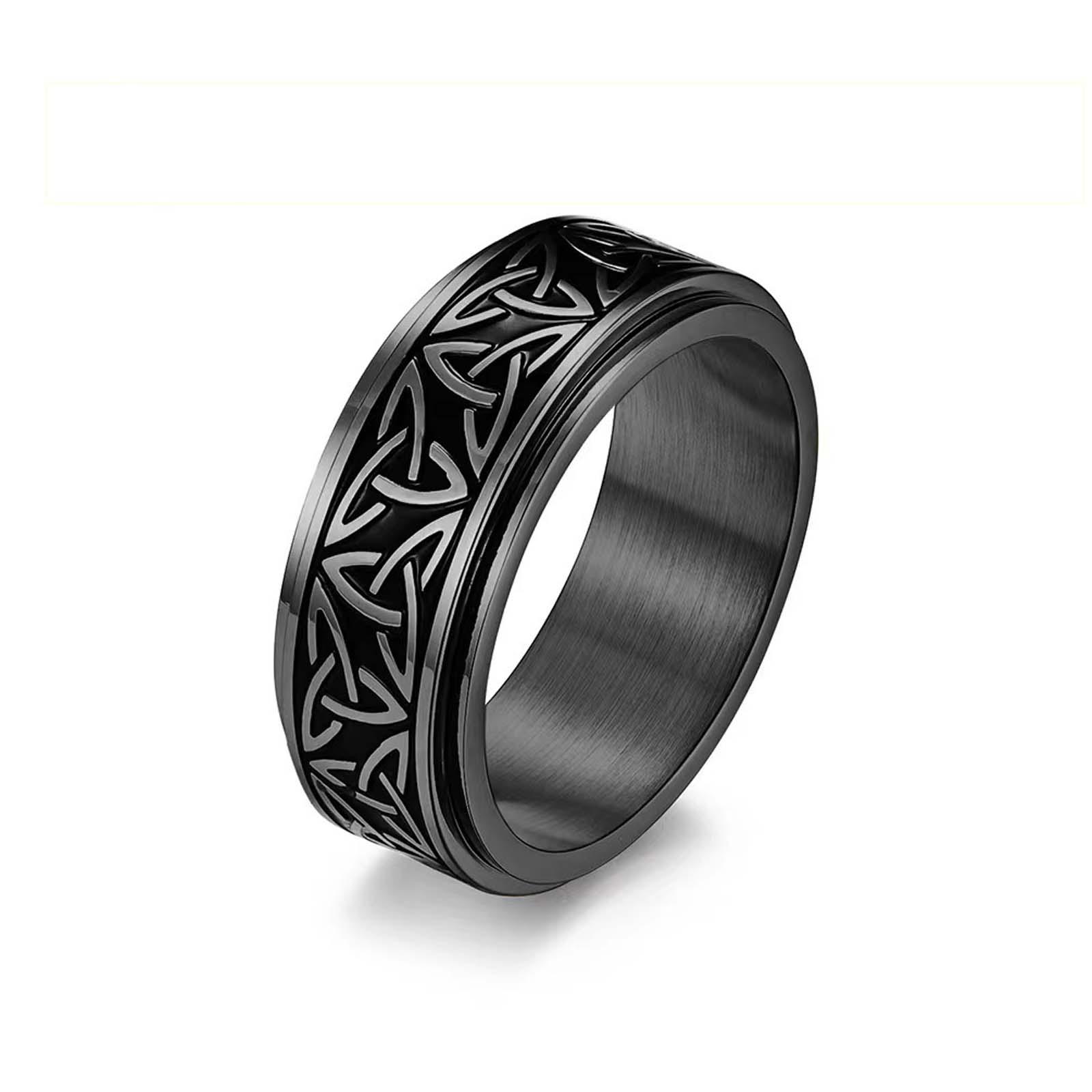 Y2k Celtic triangle knot witch knot rotatable decompression ring for men and women suitable for party daily accessories