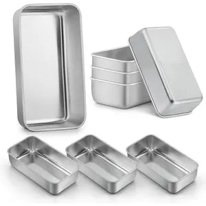 LIANYU Loaf Pans 9x5 Inch, 8 Pack Bread Pans for Baking, Stainless Steel Baking Pans, Loaf Tins for Homemade Bread Brownies and Pound Cakes, Dishwasher Safe