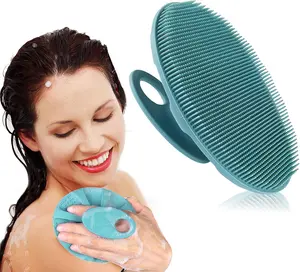 Soft Touch Silicone Body Brush - A Delicate Exfoliating and Massaging Shower Scrubber for All Skin Types - Body Scrubber - Bathroom accessories - Personal Bath and Body Brush