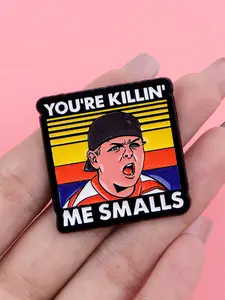 Cartoon Character & Quote Enamel Pin Brooch Lapel Badge, Zinc Alloy Material, New Trendy Fashion Accessory, All Seasons Wear