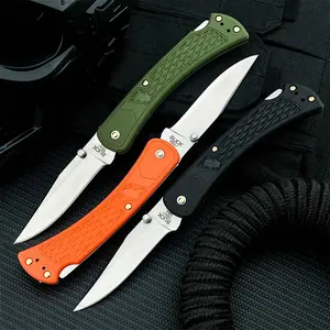 Three Color Folding Pocket Knives, 5cr13mov Blade, Nylon Fiber Handle, Camping Fishing Multifunctional Knife, Outdoor Practical Tool