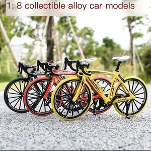 1/8 Mini Alloy Bicycle Diecast Model Metal Racing Finger Mountain Bike Pocket Portable Simulation Collection Toys for children