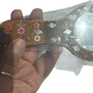 Mosaic Mirror with Colorful Floral Design and Unique Mirror Surface