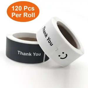 120Stickers/Roll , 'Thank You' Sealing Stickers, Holiday Gift Seal Labels, Envelope Sealing Sticker, Baking Cake Sealing Sticker, Self Adhesive Label