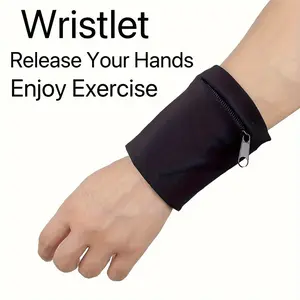 Zippered Wristlet Wallet, Unisex Key and Card Holder Pouch, Ideal for Running, Sports, and Hiking, Compact and Secure Design