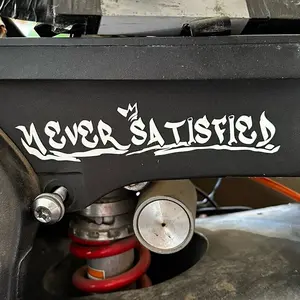 Never satisfied graffiti decal