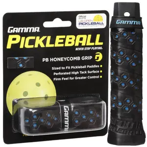 GAMMA Honeycomb Pickleball Grip - Moisture Wicking High Tackiness Grip with Series of Absorbent Holes for a Reliable Playing Experience