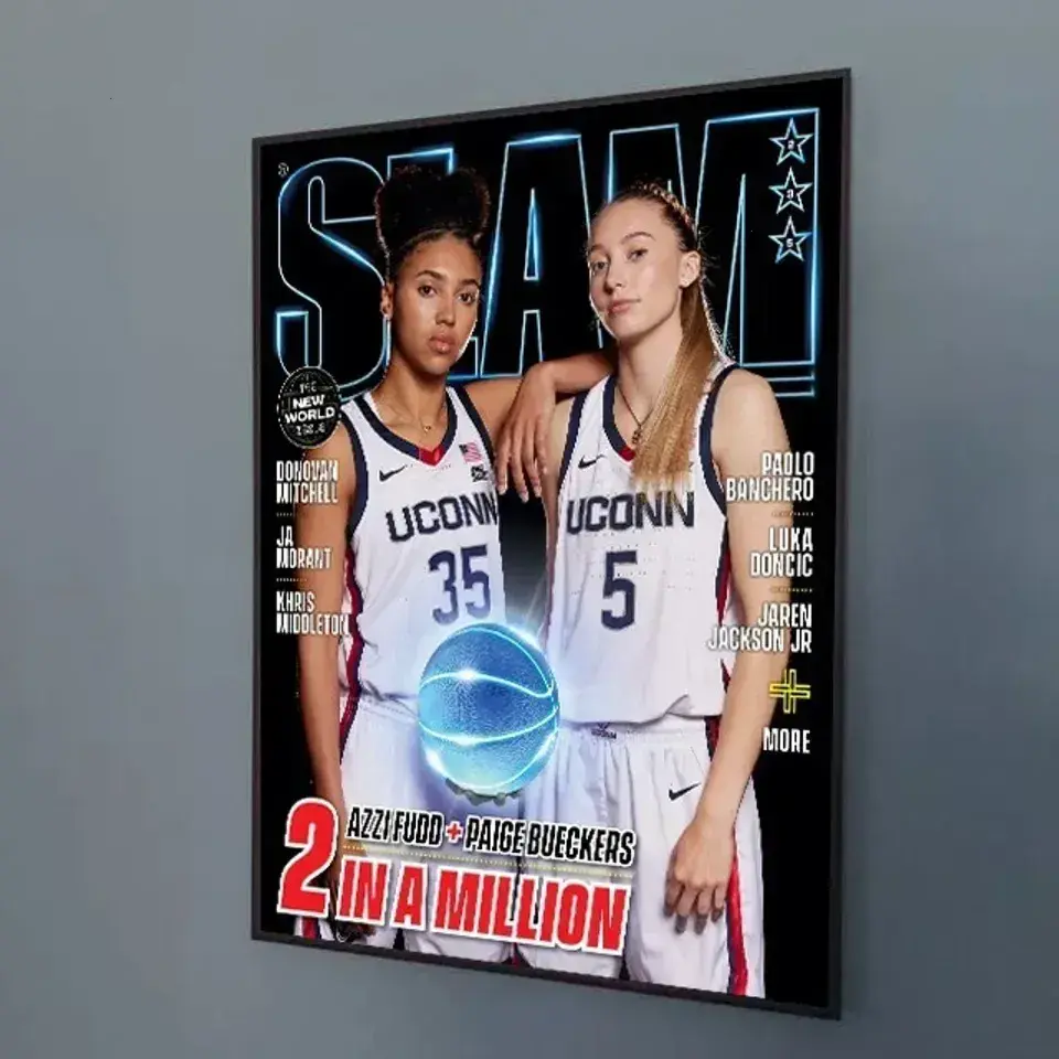 Paige Bueckers And Azzi Fudd Poster, Home Decor, Wall Decor - (Unframe)