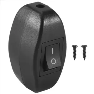 Black Bedroom On Off Button In Line Switch 6A/250VAC 10A/125VAC
