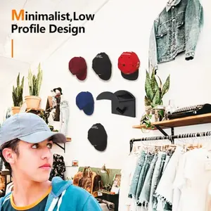 2pcs Baseball Hat Holder Hat Hook Hat Hook Adhesive Hat Holder Needless to Punch Hole Free Sticker
