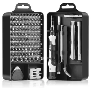 Professional Grade 115 in 1 Magnetic Repair Tool Kit for Electronics, Computer, iPhone, Laptop, Game Console, Watch, Eyeglasses, Modding, and DIY Projects