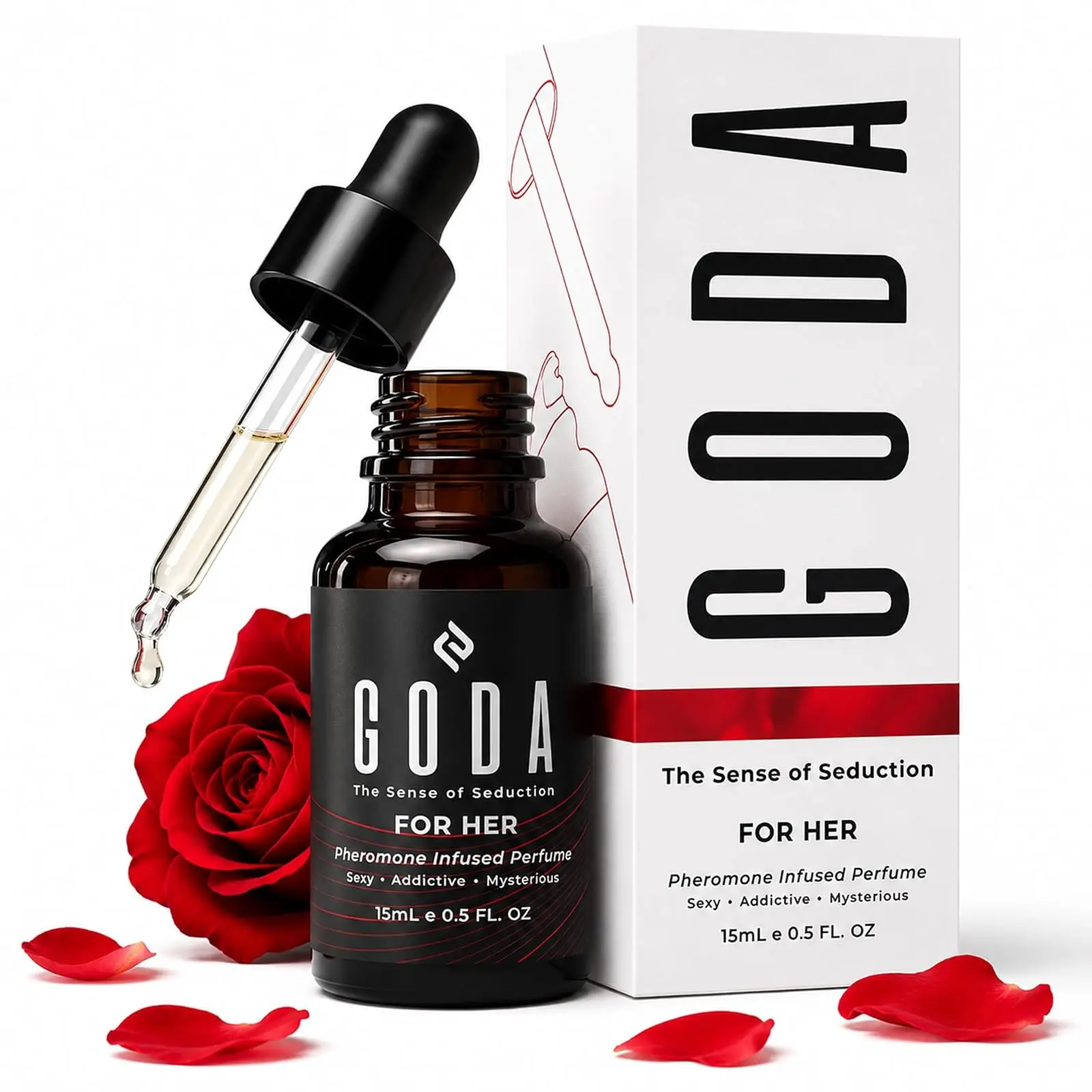 GODA Pheromones Perfume for Women – The Original – Long-Lasting Women's Fragrances with Jasmine and Rose, Vegan & Cruelty-Free – 15ml/0.50 fl. oz