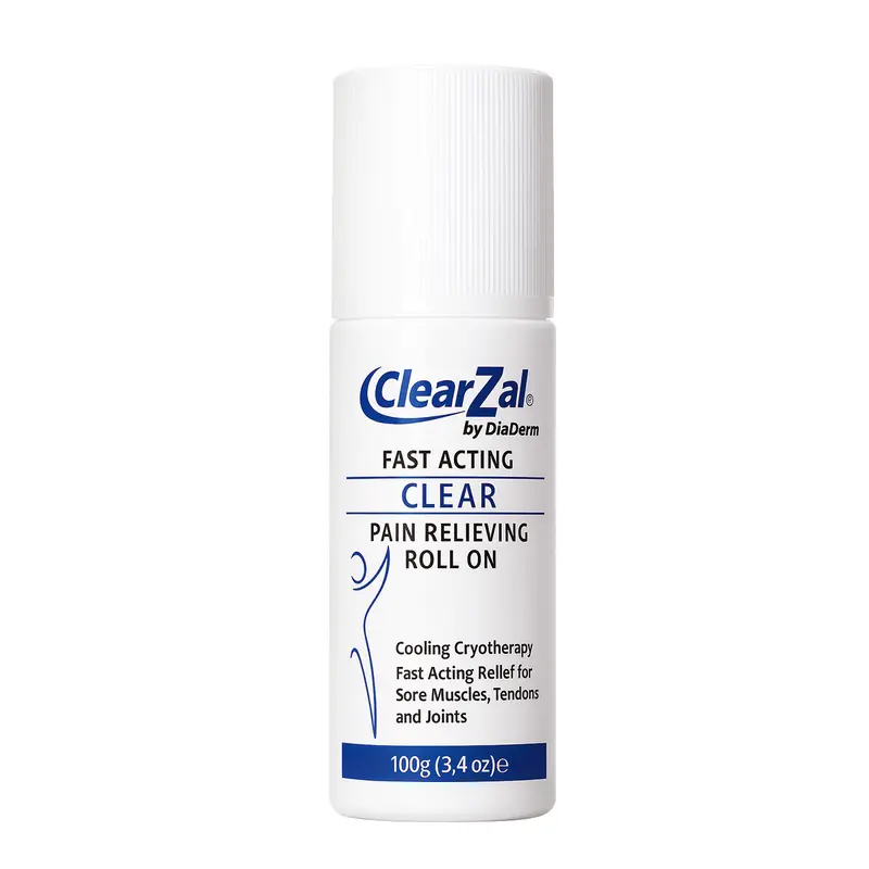 ClearZal Pain Relieving Roll On 3.4oz cooling Relief of Joint Pain, Muscle Pain, Muscle Soreness, and Swelling from Bruises or Injury - Non-greasy - Homeopathy ,Arthritis Pain Reliver, Knee & Lower Back Pain Relief, Sore Muscle Relief, Neck Pain 【Star】
