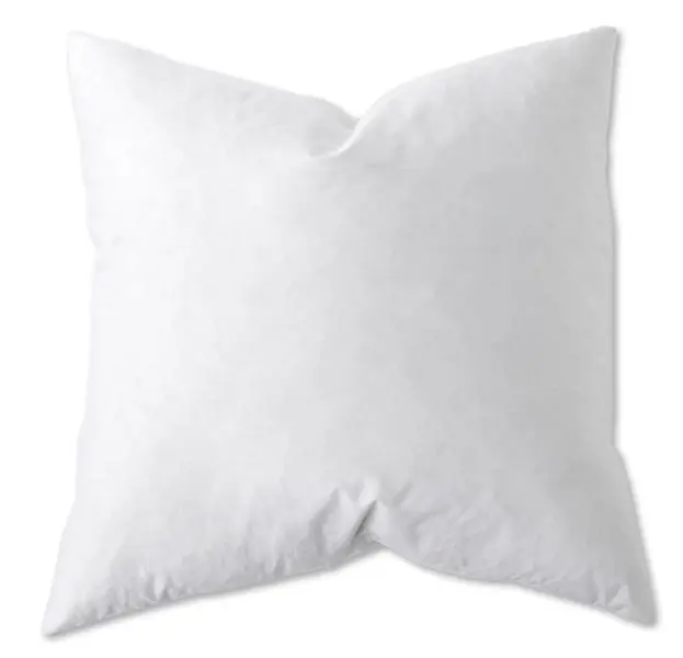 Cotton-Microfibre All-White Standard Down Alternative Euro Pillows, 26x26 in, Pack of 2, for Bedroom Use