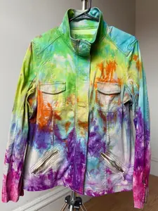 Women’s M- L Galaxy Rainbow Light Cotton Jacket zip up with concealed buttons