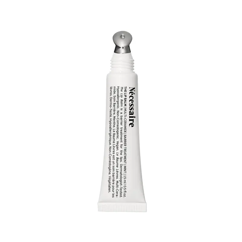 Nécessaire The Lip Balm | Clear, Mint, Multi-Ceramide, Treatment Balm | Instant Relief for Dry, Chapped Lips | Cooling Hypoallergenic Tip | Non-Sticky | Dermatologist-Tested. (15ml / 0.5 fl oz)