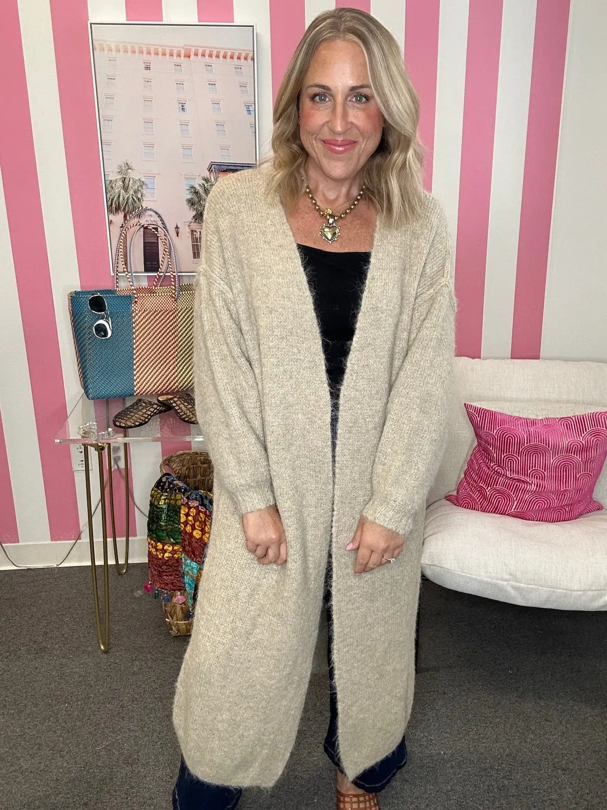 The POL Oatmeal Cardigan