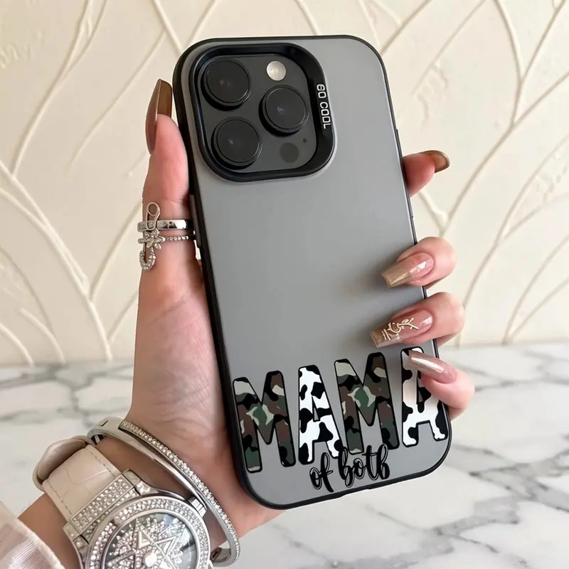 MAMA of both Pattern Phone Case for iPhone 15 16 14 Pro Max 13 12 11 XR XS Plus E