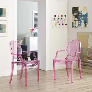Modway Casper Dining Armchairs Set of 2 in Pink