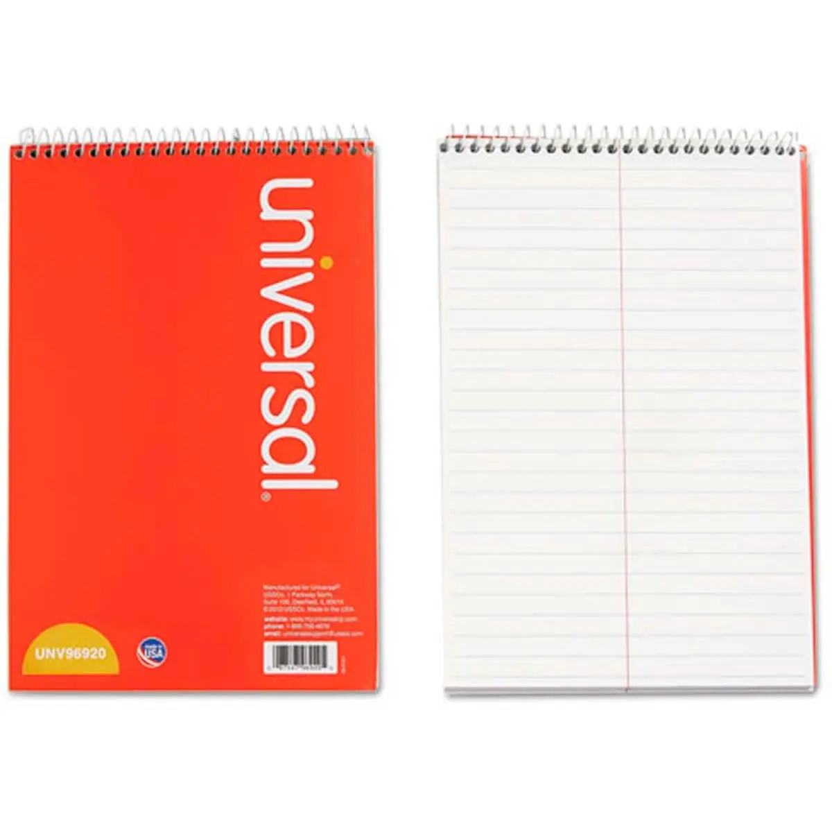 United Stationers Supply B1428437 Gregg Ruled Universal Steno Book - 6x9 in. - White - 80 Sheets per Pad - Kraft Cover - Wire-Bound