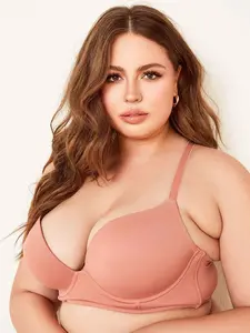 Youmita Pack of 6 Bras Solid Push Up Plunge Bra DDD Cup