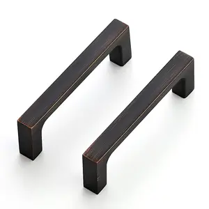 Ravinte Kitchen Square Cabinet Handles Oil-Rubbed Bronze Cabinet Pulls Drawer Pulls Kitchen Cabinet Hardware Kitchen Handles