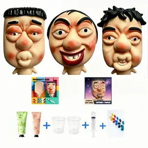 Pimple Popping Fidget Toy, Funny Stress Relief Squeeze Toy, Novelty Pop It Acne Toy for Anxiety, ADHD, Prank Gift for Kids & Adults, 4 Funny Face Designs
