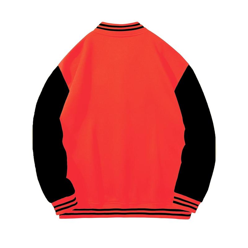 Men's Los Angeles Baseball Jacket - Red & Black with White Lettering, "SUPERIOR QUALITY" Embroidery, Lightweight & Warm Polyester Varsity Coat with Pockets, Hip Hop Rock Style Menswear Clothes Fitness Outdoor Sports Sunny Tops Gamis Casual Long Sleeve