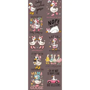 TODAY I'M A SERIOUS GOOSE PREMADE GANGSHEET  - 22X60  DTF TRANSFERS - DIRECT TO FILM