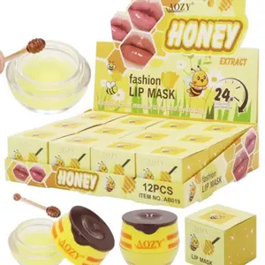 AOZY Honey Extract Fashion Lip Mask - 24H Moisturizing & Hydrating Lip Balm - Pack of 12PCS AB019