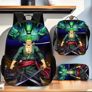 Anime Three-Piece Backpack Set, Featuring a Spacious Cartoon Design, a Convenient Laptop Bag, Perfect for Holiday Or Birthday Presents, And Daily Use