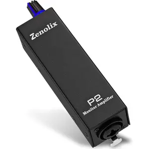 Portable In Ear Monitor Amplifier Headphone Amp with XLR/TRS Inputs 3.5mm Output, Enhanced Sound Quality, Durable Belt Clip, Stereo/Mono Switch for Performers Guitar, Black